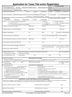 Application for Texas Title and/or Registration (Form 130-U)