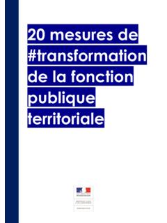 20 mesures de #transformation de la fonction publique ...