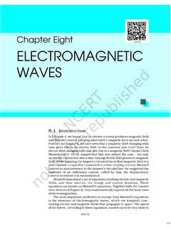 Chapter Eight ELECTROMAGNETIC WAVES