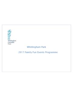 Whitlingham Park 2017 Family Fun Events Programme