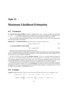 Maximum Likelihood Estimation - University of Arizona