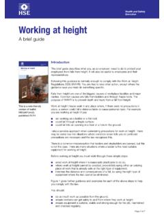 Working at height - HSE