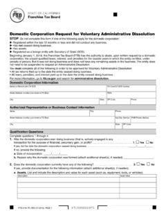 FTB 3715 Domestic Corporation Request for Voluntary ...