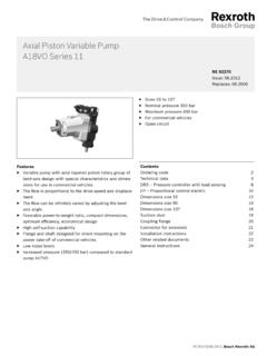 Axial Piston Variable Pump A18VO Series 11 - Interempresas
