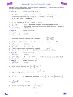Equazioni ESPONENZIALI-ESERCIZI SVOLTI- - Mathita