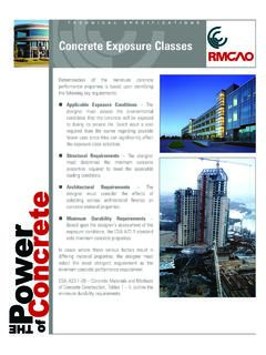 Concrete Exposure Classes - Atlantic Concrete Association