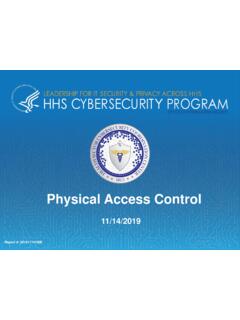 Physical Access Control - United States Department of ...