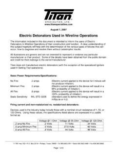 Electric Detonators used in Wireline operations - logwell.com