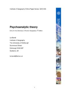 Psychoanalytic theory - CORE