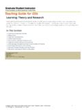 Learning: Theory and Research - GSI Teaching &amp; …