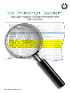 YEAR Tax Transcript Decoder&#169;