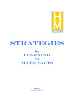 Strategies - Hanlon Math