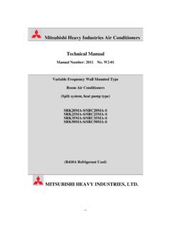 Mitsubishi Heavy Industries Air Conditioners Technical Manual