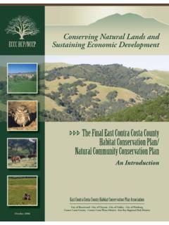 The Final East Contra Costa County Habitat Conservation ...