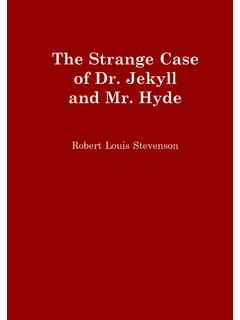 The Strange Case of Dr. Jekyll and Mr. Hyde - Commack Schools