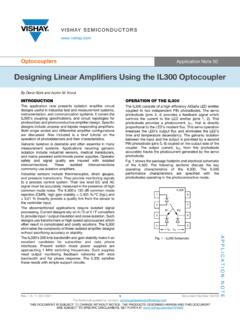 Designing Linear Amplifiers Using the IL300 Optocoupler