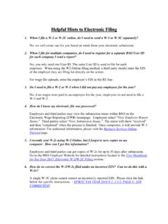 Helpful Hints to Electronic Filing