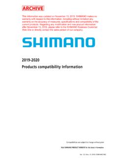 2019-2020 Products compatibility Information
