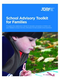 School Advisory Toolkit for Families - JDRF