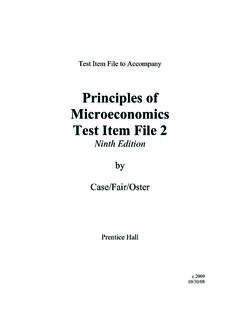 Principles of Microeconomics Test Item File 2