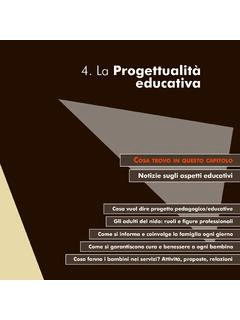 4. La progettualit&#224; educativa - Educazione