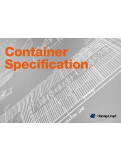 Container Specification - Hapag-Lloyd | Hapag lloyd | PDF4PRO