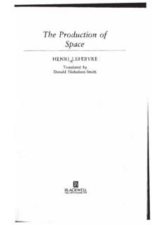 Lefebvre - The Production Of Space - The Charnel-House