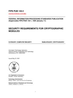SECURITY REQUIREMENTS FOR CRYPTOGRAPHIC MODULES - …