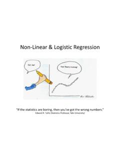 Non-Linear &amp; Logistic Regression