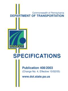 SPECIFICATIONS - dot.state.pa.us