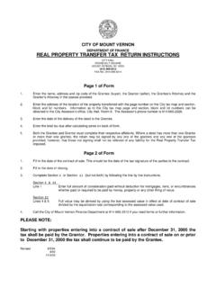DEPARTMENT OF FINANCE REAL PROPERTY …