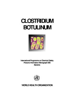 CLOSTRIDIUM BOTULINUM - WHO