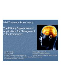 Mild Traumatic Brain Injury: The Military Experience and ...