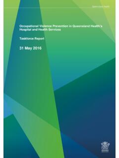 Occupational Violence Prevention in Queensland Health’s ...