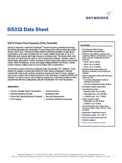 Si5332 Data Sheet - Silicon Labs