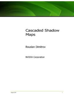 cascaded shadow maps - Nvidia