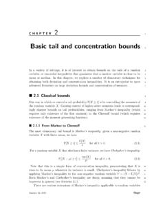 Basic tail and concentration bounds - Department of Statistics