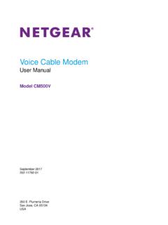 Voice Cable Modem - Netgear