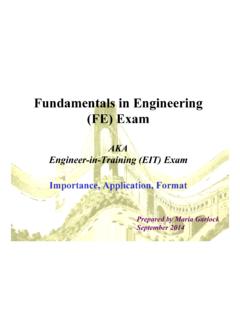 Fundamentals in Engineering (FE) Exam