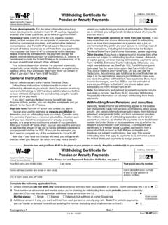 2021 Form W-4P - IRS tax forms