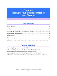 Chapter 3 Testing for Tuberculosis Infection and Disease