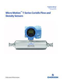 December 2010 Installation Manual Micro Motion T-Series ...