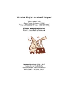 Westdale Heights Academic Magnet - EBRPSS School Websites