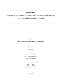 Final Report Colorado River System Conservation …
