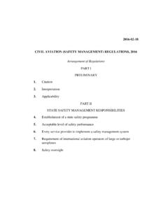 Civil Aviation (Safety Management) Regulations, 2016