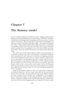 Chapter 7 The Ramsey model - ku