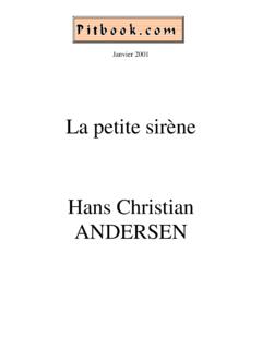 La petite sir&#232;ne Hans Christian ANDERSEN - Pitbook.com