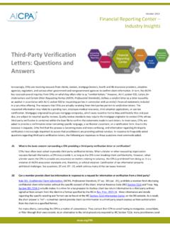 Third-Party Verification Letters: Questions and Answers