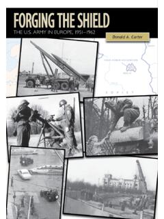 Forging the Shield: The U.S. Army in the Cold War, 1951-1962