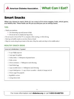 Smart Snacks - American Diabetes Association